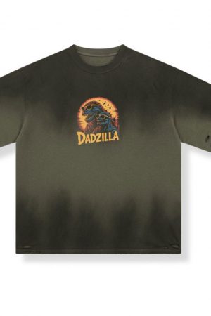 Dadzilla Father of the Monsters Cartoon Design T-Shirt