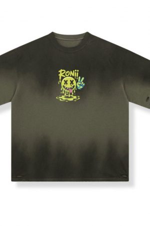 Roni Slime Smiley Face Streetwear Design T-Shirt
